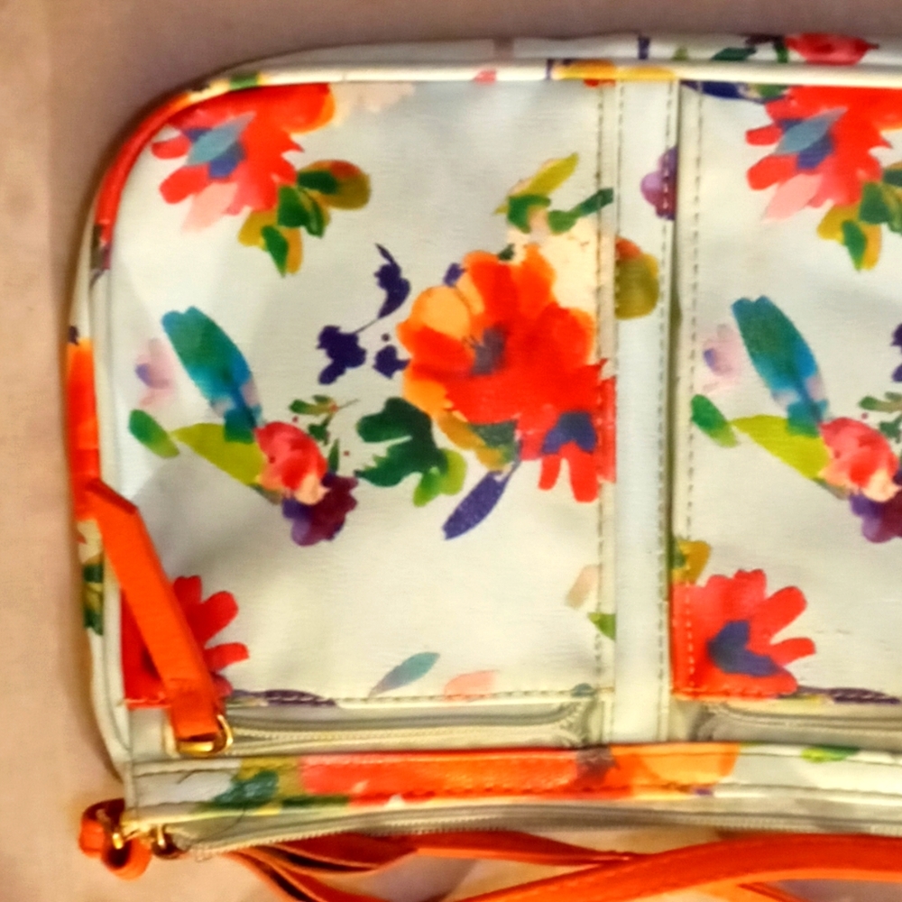 Floral baby blue fashion shoulder bag